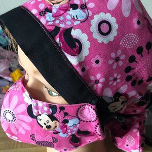 Minnie Mouse Ponytail Scrub cap with FREE MASK